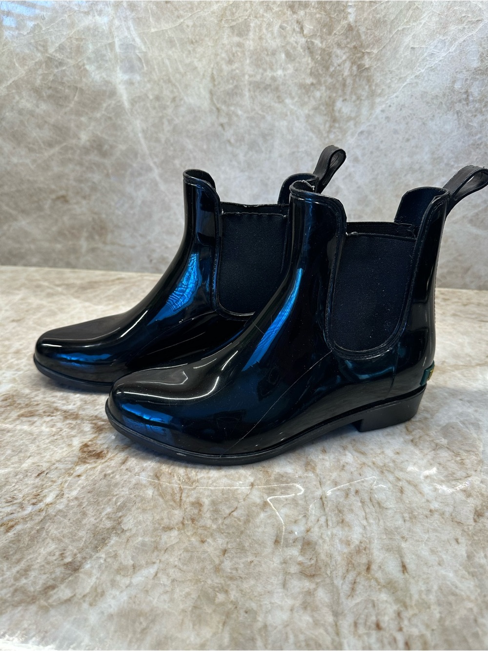 Lauren Ralph Lauren Black Ankle Rain Boots - Picture 3 of 8